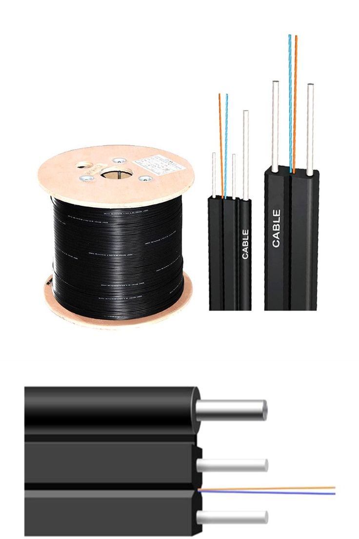 FTTH Drop Cable – 1/2/4-Core Outdoor Self-Support Steel Wire (1km Drum, Black)