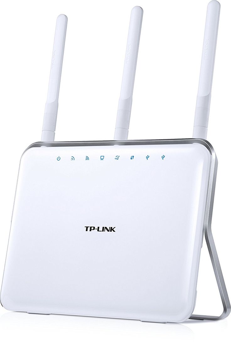 TP-Link Archer C9 AC1900 dual-band gigabit WiFi router — white premium router with 3 adjustable antennas, LED status indicators, and silver stand design