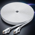 Cat6 Flat Ethernet Cable – Gigabit High-Speed LAN Patch Cable (White)