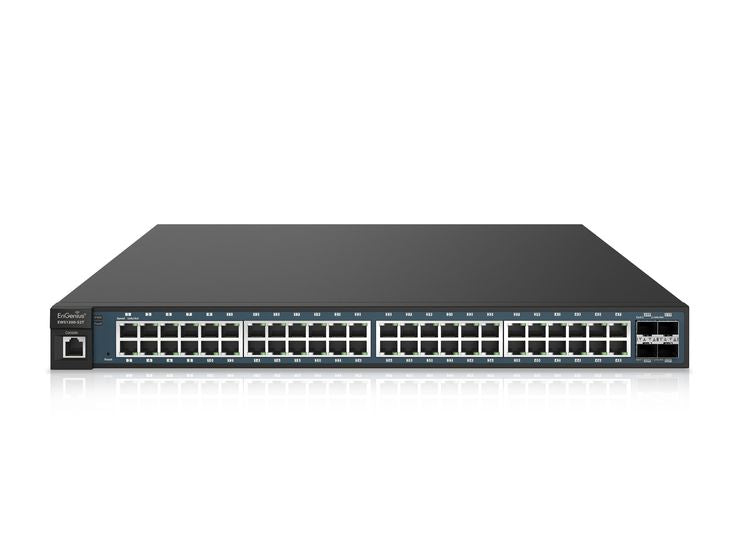 EnGenius Neutron EWS7952FP 48-Port Gigabit PoE+ Managed Smart Switch with 4x SFP Uplink Ports — Front Panel View