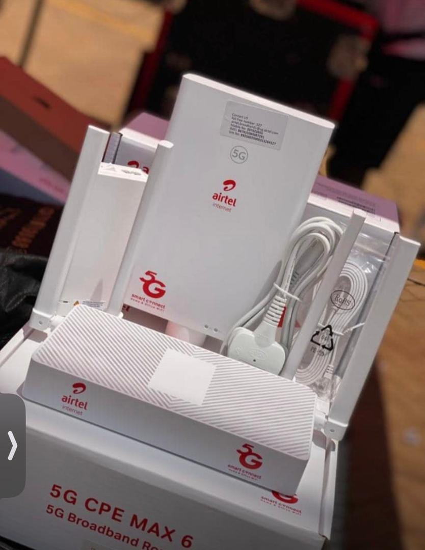 Airtel 5G Smart Connect CPE Kit — Outdoor + Indoor Unit with Ethernet Cable
